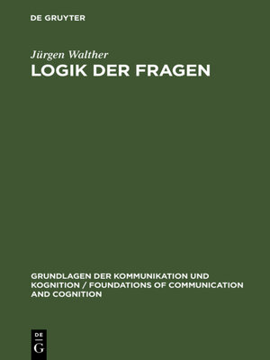 cover image of Logik der Fragen